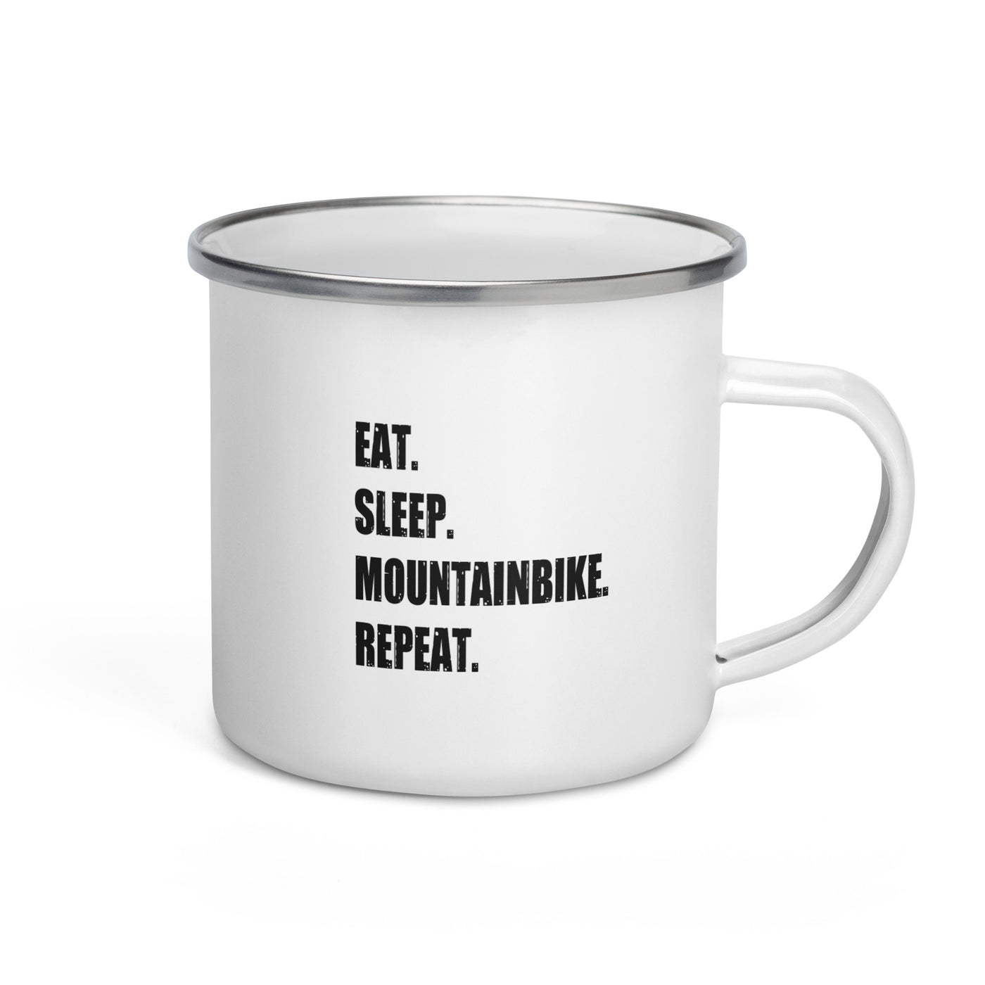 Eat Sleep Mountainbike Repeat - Emaille Tasse mountainbike Default Title