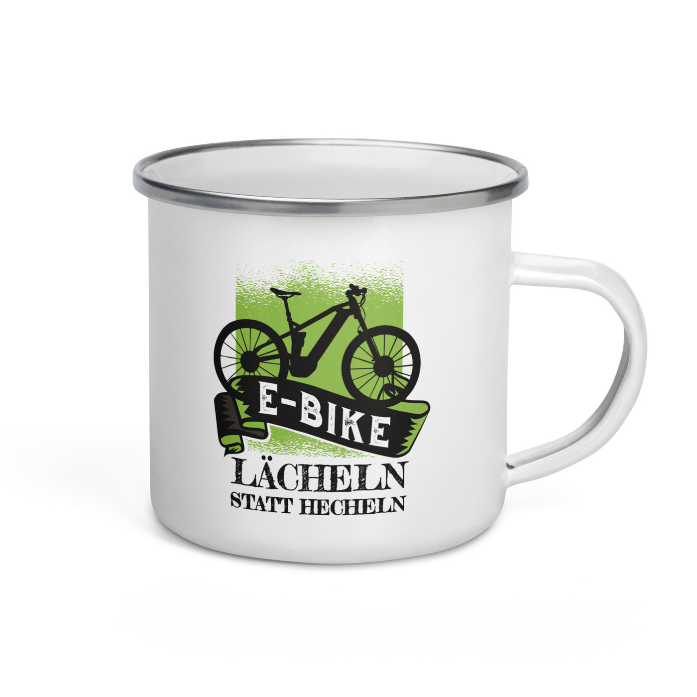 E-Bike - Lächeln Statt Hecheln - Emaille Tasse e-bike Default Title