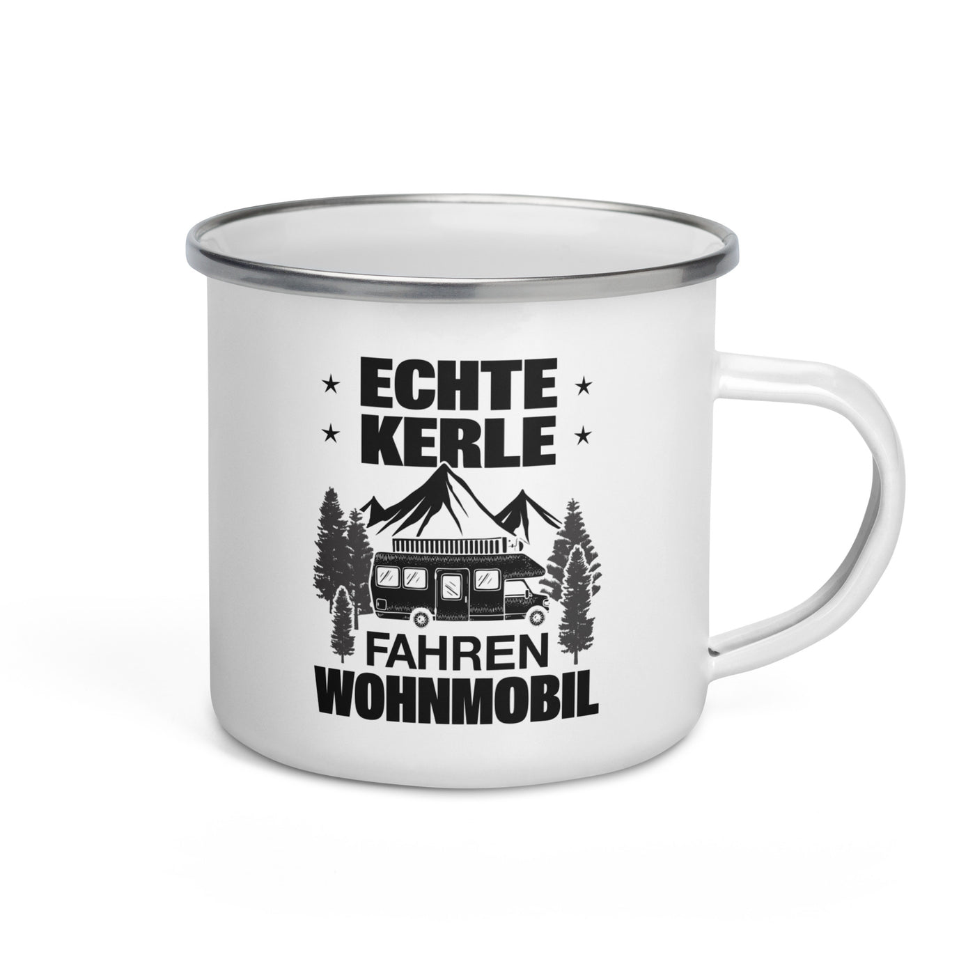 Echte Kerle Fahren Wohnmobil - Emaille Tasse camping Default Title