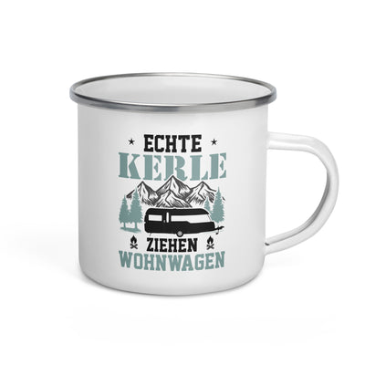 Echte Kerle Ziehen Wohnwagen - Emaille Tasse camping Default Title