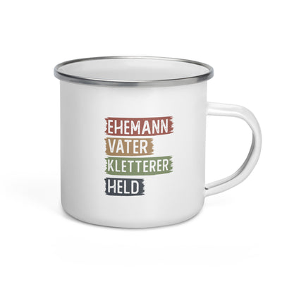 Ehemann, Vater, Kletterer, Held - Emaille Tasse klettern Default Title