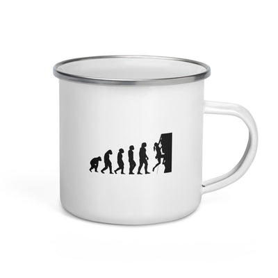 Evolution And Climbing - Emaille Tasse klettern Default Title