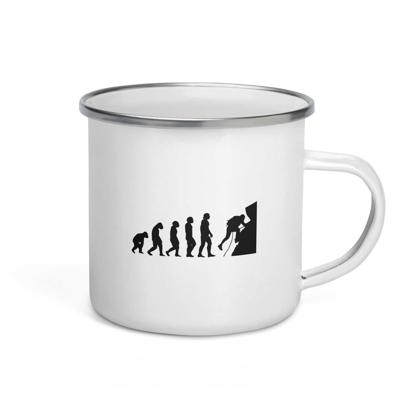 Evolution And Climbing - Emaille Tasse klettern Default Title