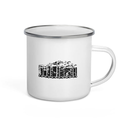 Fahrradkette Und Wald - Emaille Tasse fahrrad mountainbike Default Title