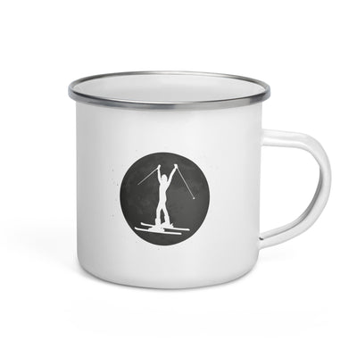 Full Moon - Female Skiing - Emaille Tasse ski Default Title