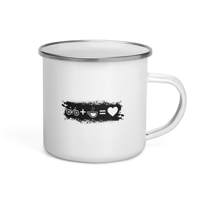 Grunge Rectangle - Heart - Coffee - Cycling - Emaille Tasse fahrrad Default Title