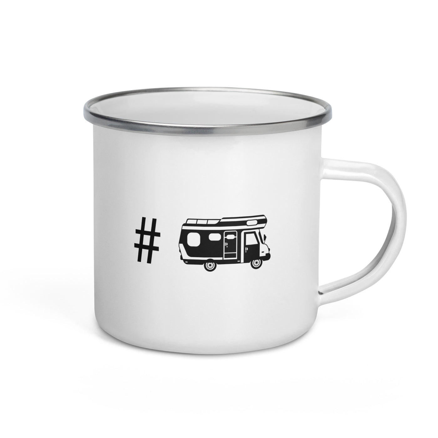 Hashtag - Camping Van - Emaille Tasse camping Default Title