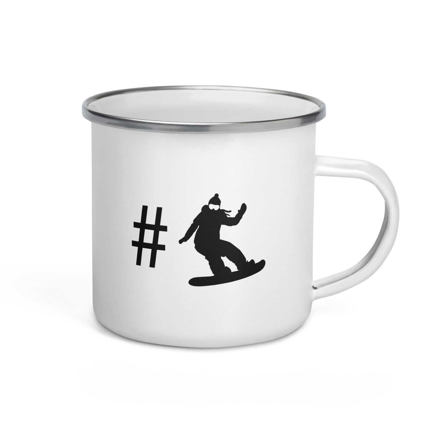 Hashtag - Female Snowboarding - Emaille Tasse snowboarden Default Title