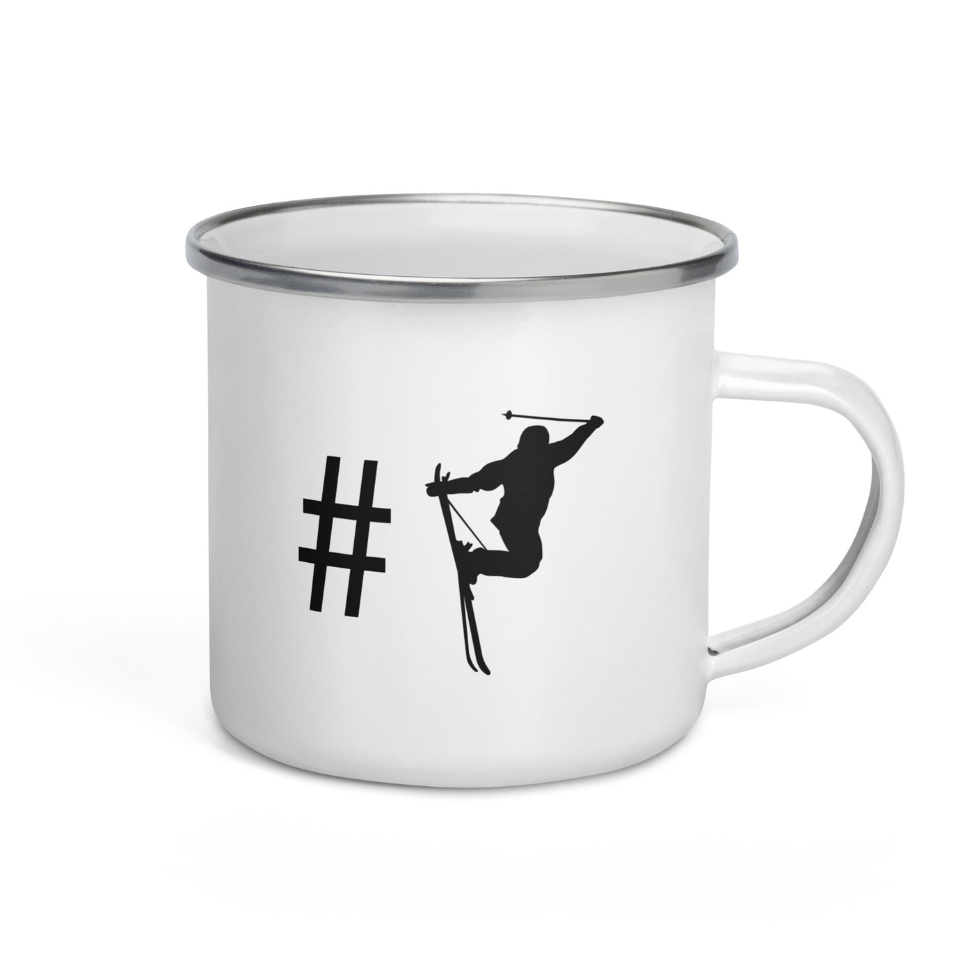 Hashtag - Skiing - Emaille Tasse ski Default Title