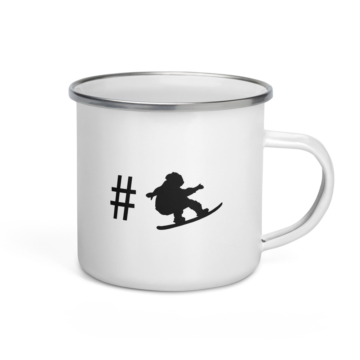 Hashtag - Snowboarding - Emaille Tasse snowboarden Default Title