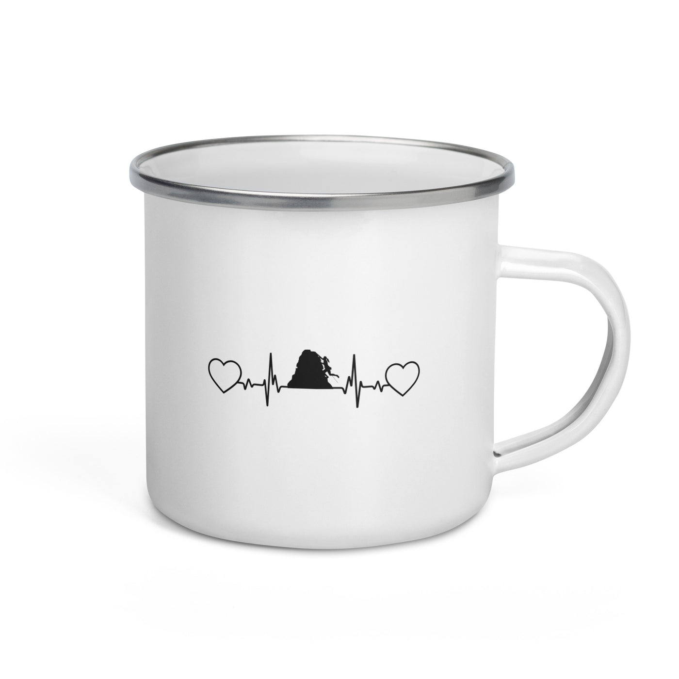 Heart - Heartbeat - Female Climbing - Emaille Tasse klettern Default Title