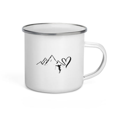 Heart - Mountain - Skiing - Emaille Tasse ski Default Title