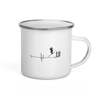 Heartbeat - Beer - Skiing - Emaille Tasse ski Default Title