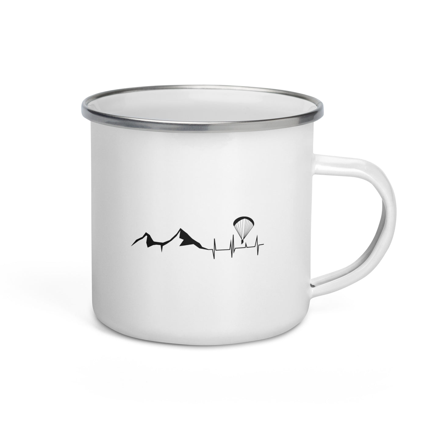 Heartbeat - Mountain - Paragliding - Emaille Tasse berge Default Title