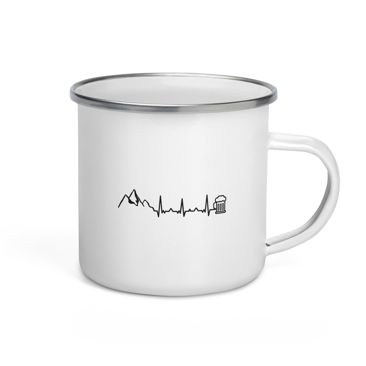 Heartbeat Beer And Mountain - Emaille Tasse berge Default Title