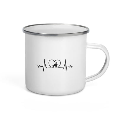 Heartbeat Heart And Climbing - Emaille Tasse klettern Default Title