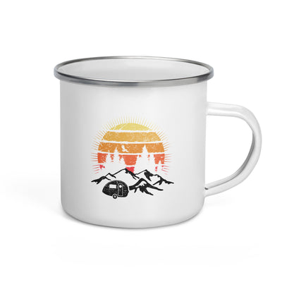 Camping Sonne Vintage - Emaille Tasse camping Default Title