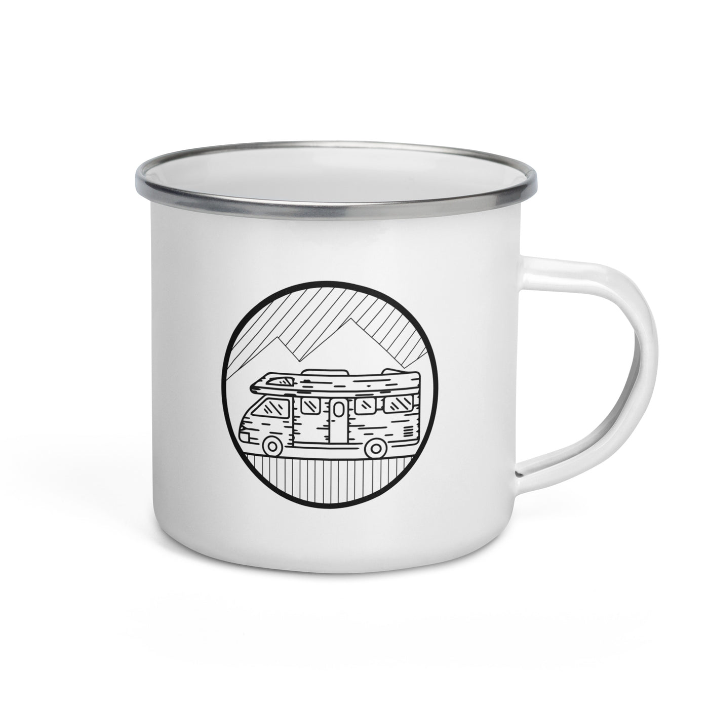 Circle - Camping Van - Emaille Tasse camping Default Title