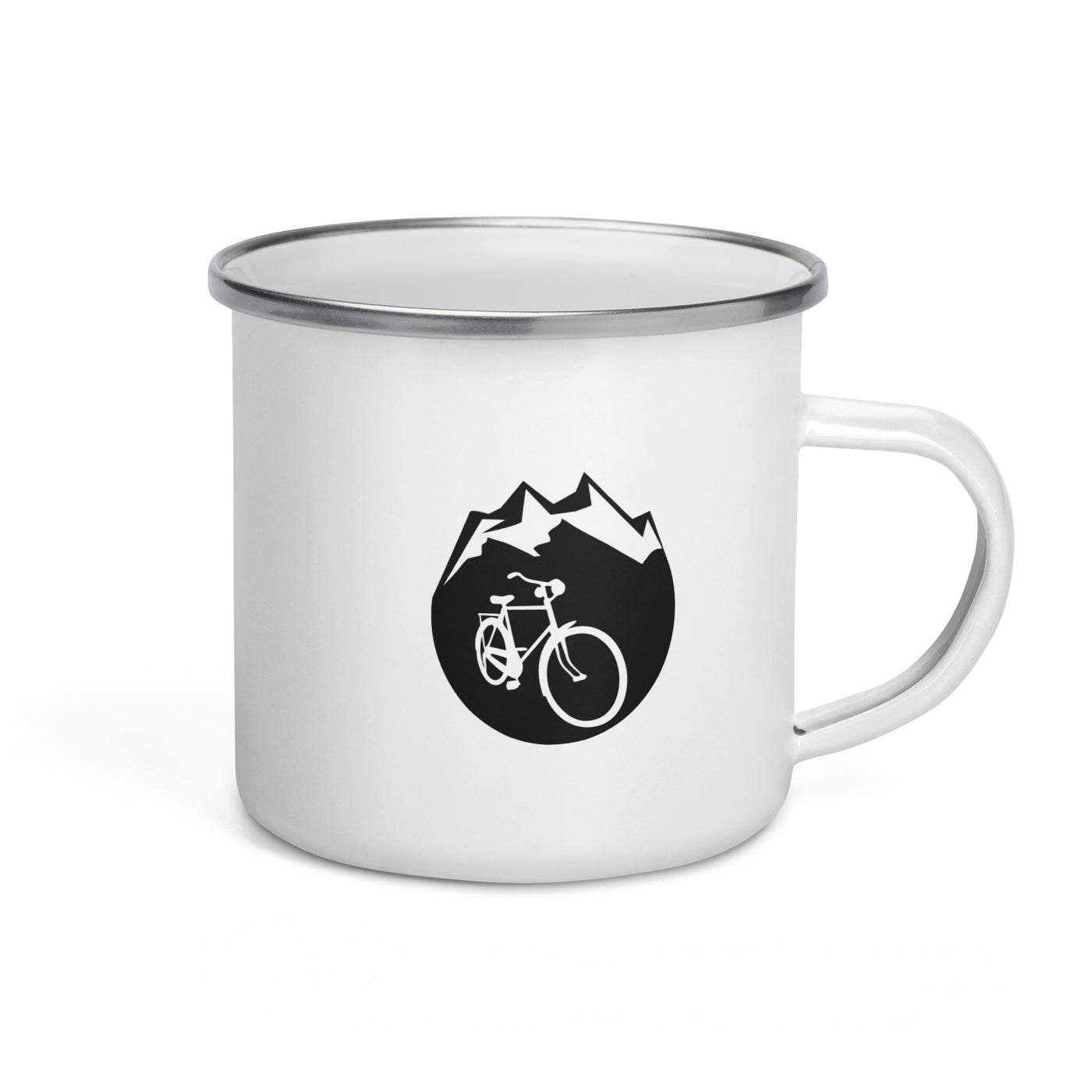 Circle - Mountain - Cycling - Emaille Tasse fahrrad Default Title