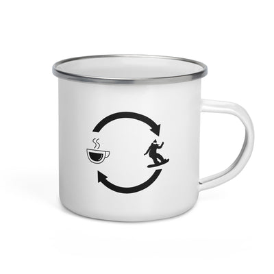 Coffee Loading Arrows And Snowboarding 1 - Emaille Tasse snowboarden Default Title