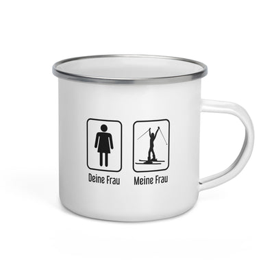 Deine Frau - Meine Frau - Emaille Tasse ski Default Title