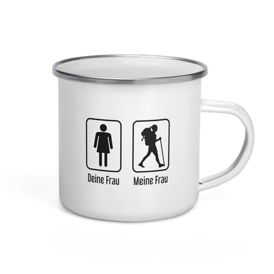 Deine Frau - Meine Frau - Emaille Tasse wandern Default Title