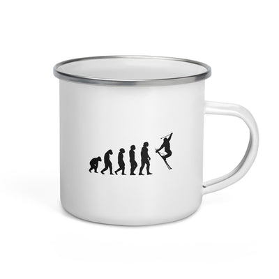 Evolution And Skiing - Emaille Tasse ski Default Title