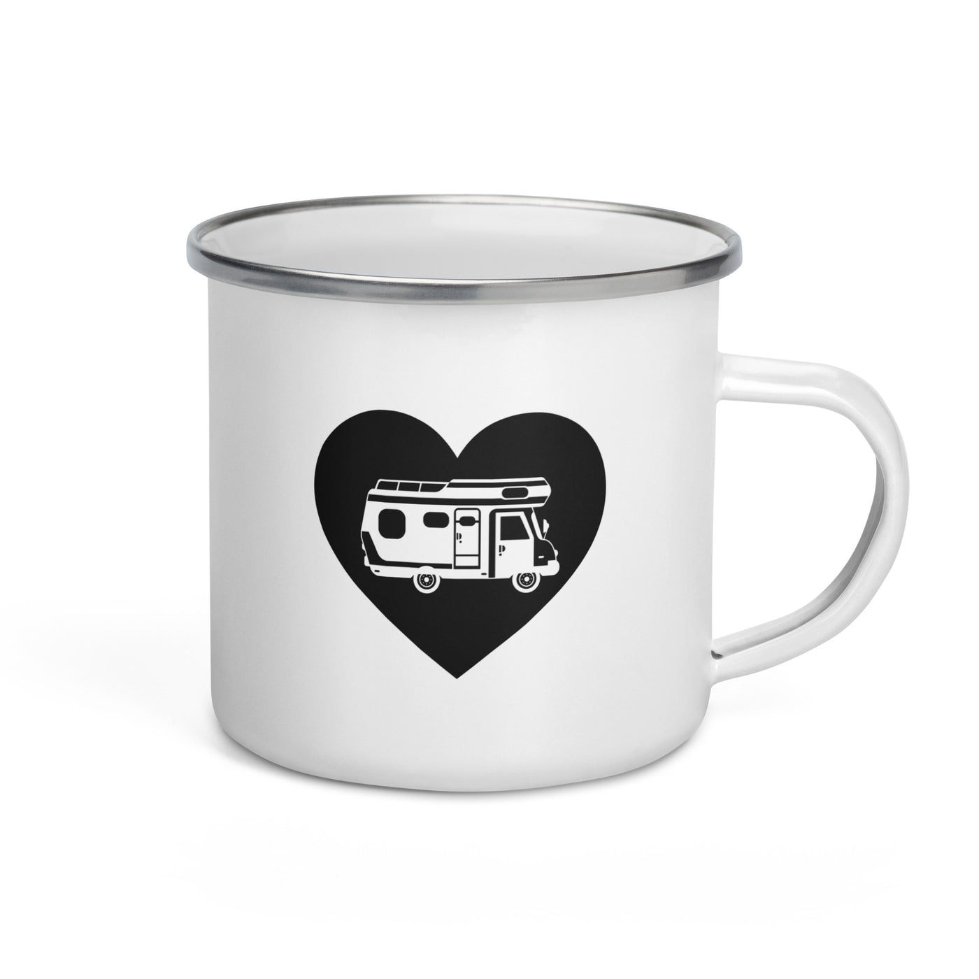 Heart 1 And Camping - Emaille Tasse camping Default Title