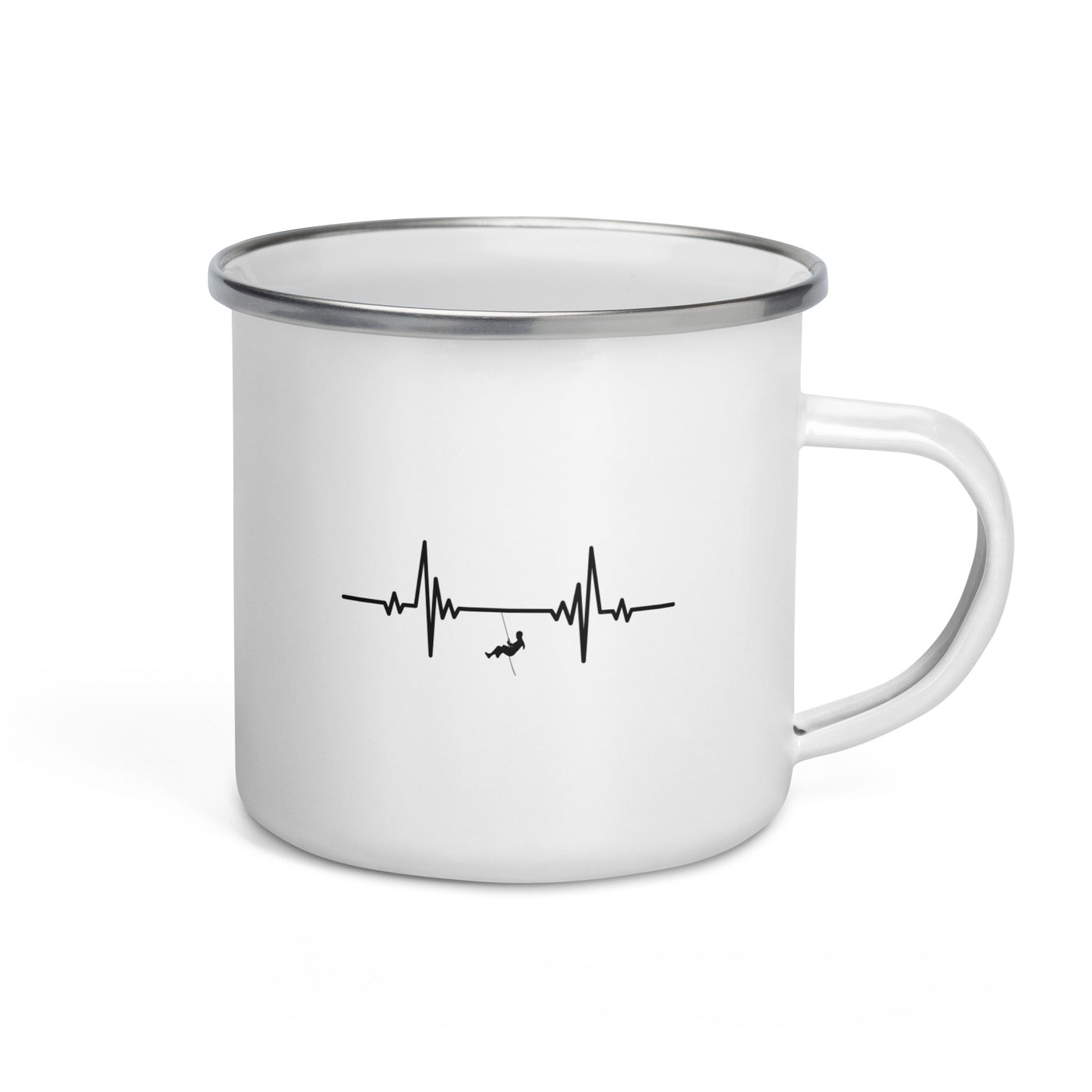 Heartbeat Clip Rock Climbing - Emaille Tasse klettern Default Title