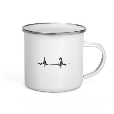 Heartbeat Rock Climbing Peak - Emaille Tasse klettern Default Title