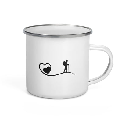 Herz Und Wanderer - Emaille Tasse wandern Default Title