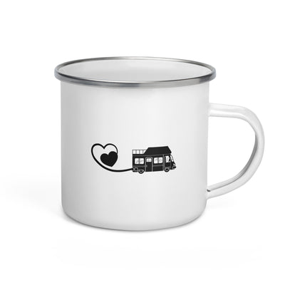 Herz Und Wohnmobil - Emaille Tasse camping Default Title