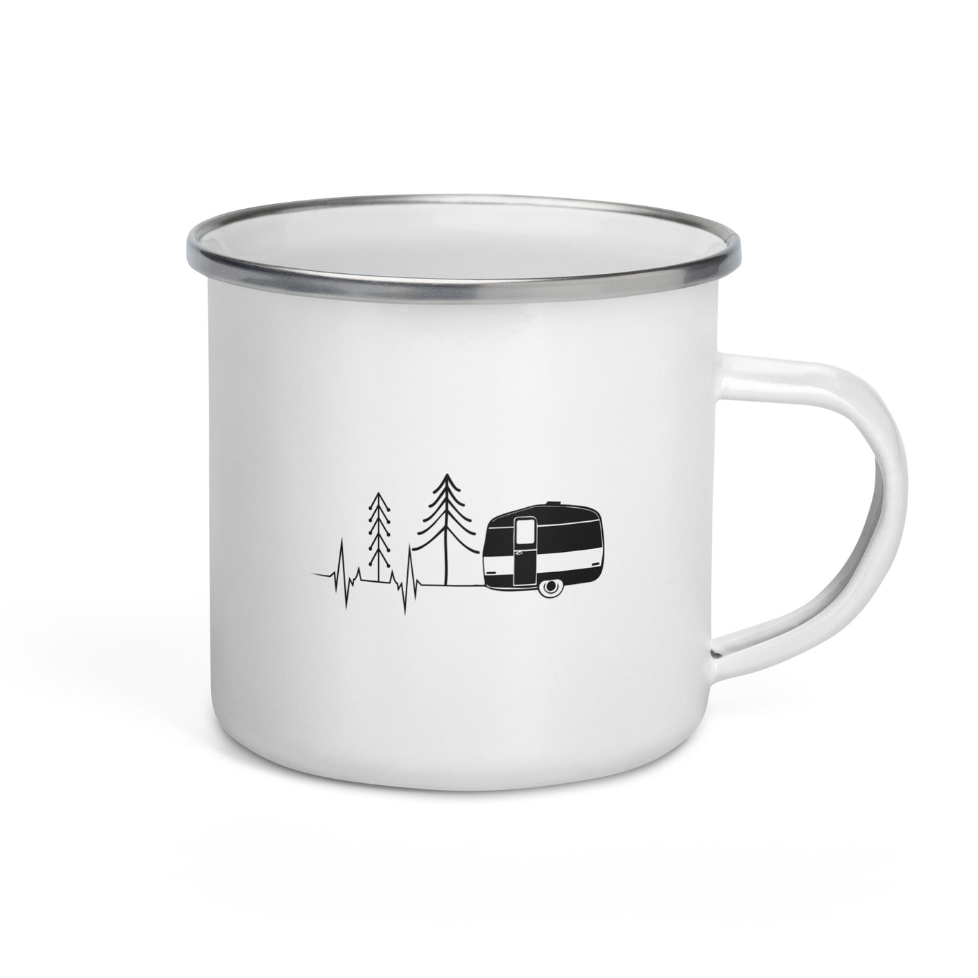 Herzschlag Wohnwagen - Emaille Tasse camping Default Title