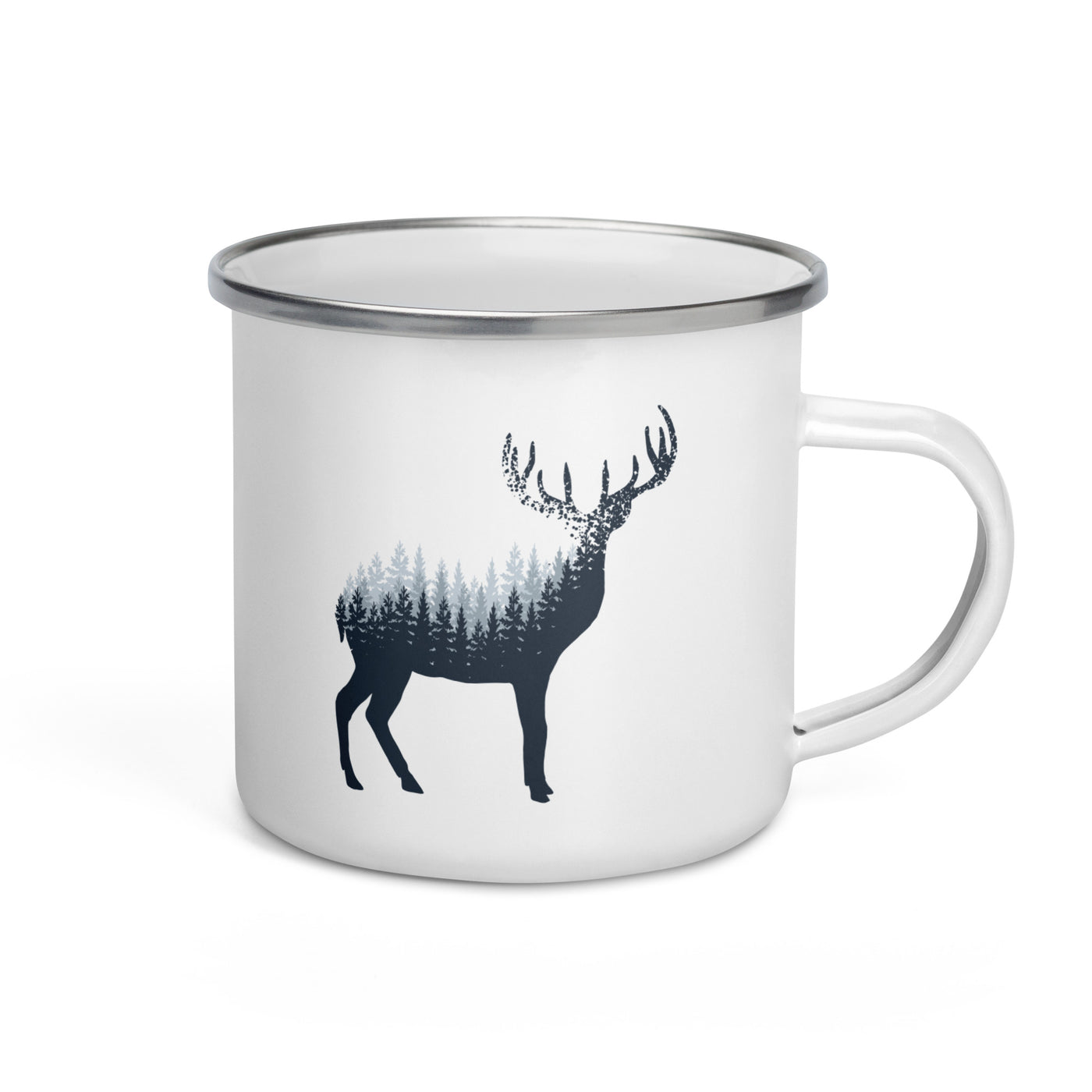 Hirsch Abstrakt - Emaille Tasse camping wandern Default Title