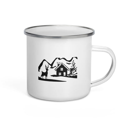 Hirsch Im Tal - Emaille Tasse camping wandern Default Title