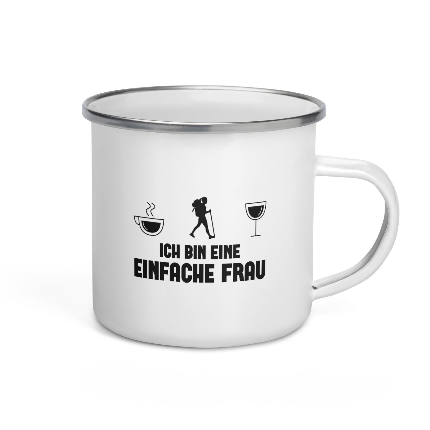 Ich Bin Eine Einfache Frau - Emaille Tasse wandern Default Title