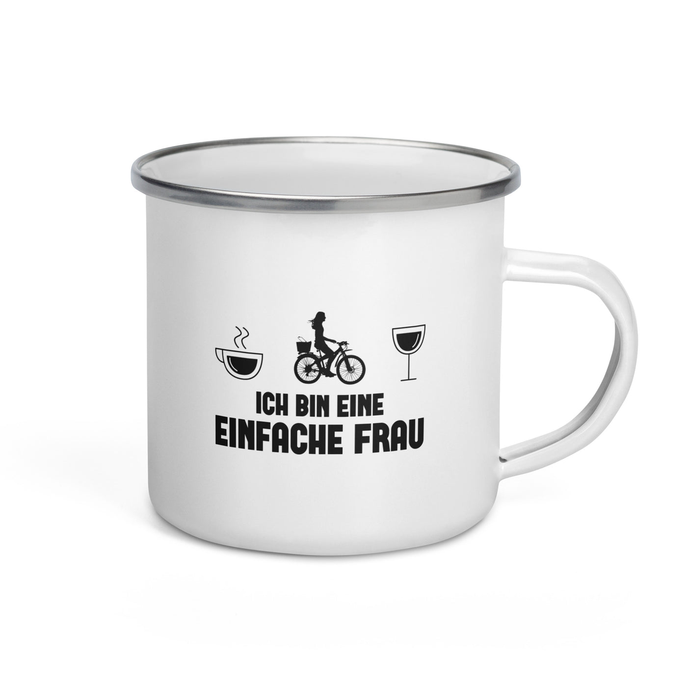 Ich Bin Eine Einfache Frau 1 - Emaille Tasse fahrrad Default Title