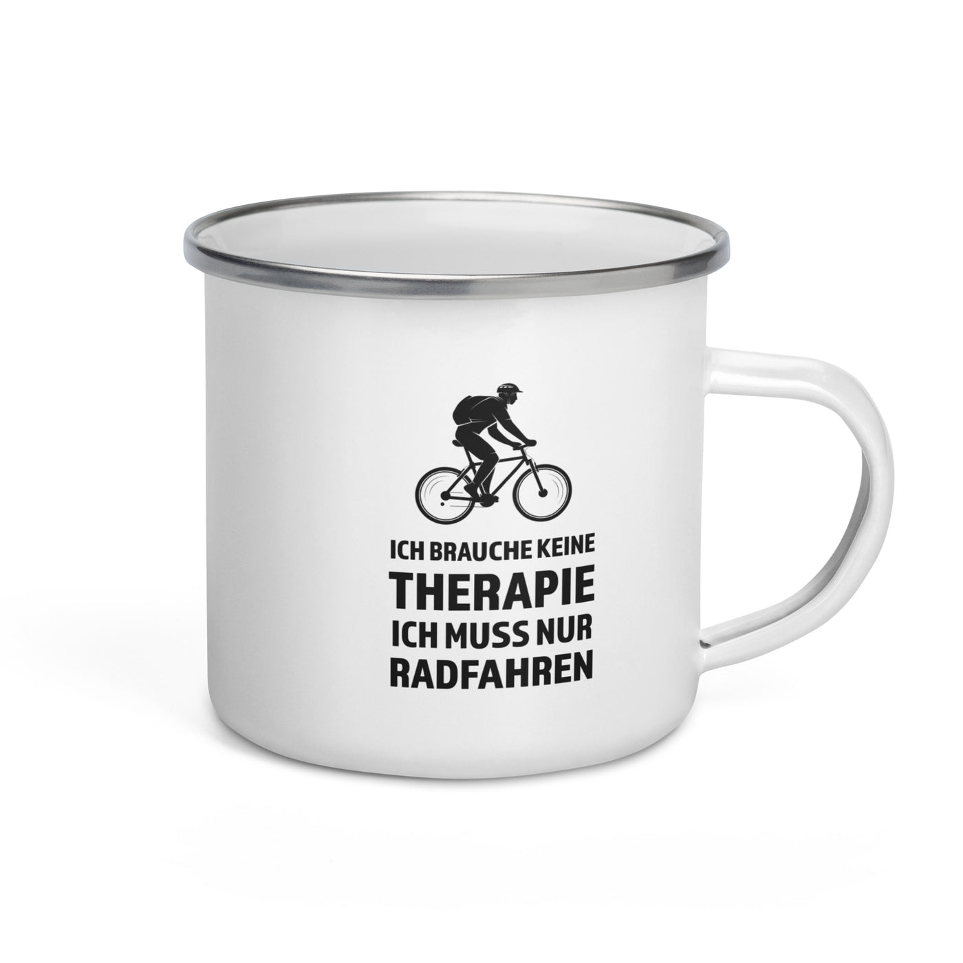 Ich Brauche Keine Therapie - Ich Muss Nur Radfahren - Emaille Tasse fahrrad Default Title