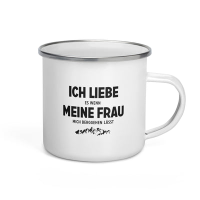 Ich Liebe Es Wenn Meine Frau Mich Berggehen Lasst - Emaille Tasse berge Default Title