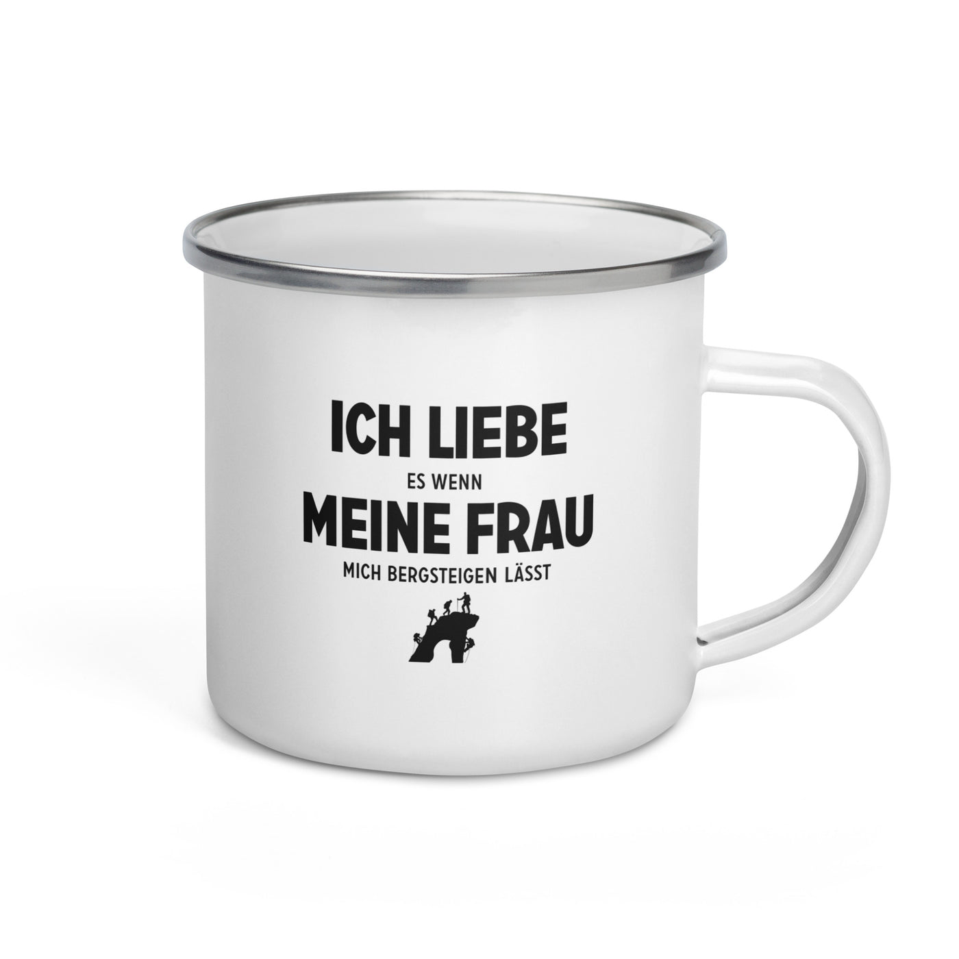 Ich Liebe Es Wenn Meine Frau Mich Bergsteigen Lasst - Emaille Tasse klettern Default Title