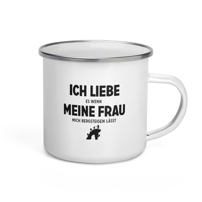 Ich Liebe Es Wenn Meine Frau Mich Bergsteigen Lasst - Emaille Tasse klettern Default Title