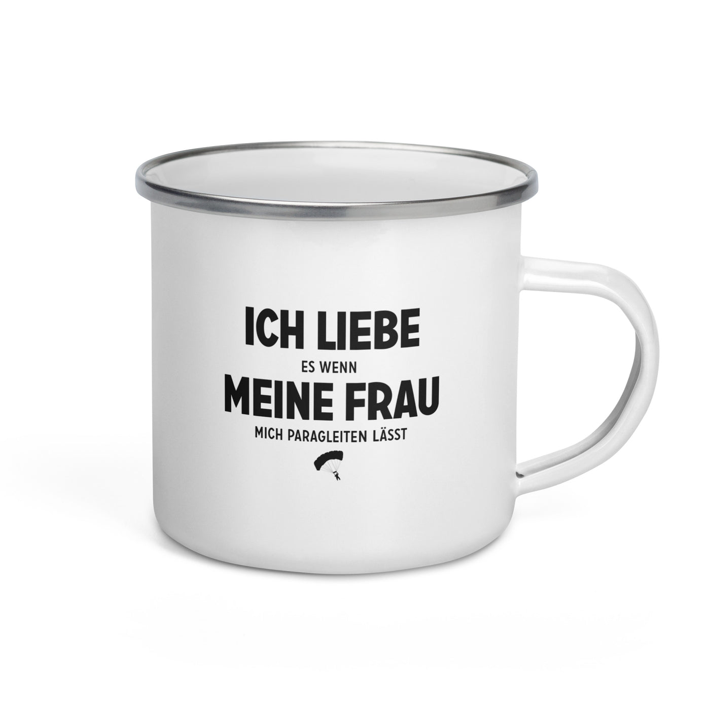 Ich Liebe Es Wenn Meine Frau Mich Paragleiten Lasst - Emaille Tasse berge Default Title