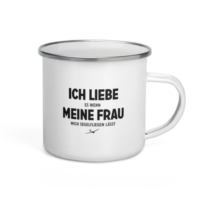 Ich Liebe Es Wenn Meine Frau Mich Segelfliegen Lasst - Emaille Tasse berge Default Title