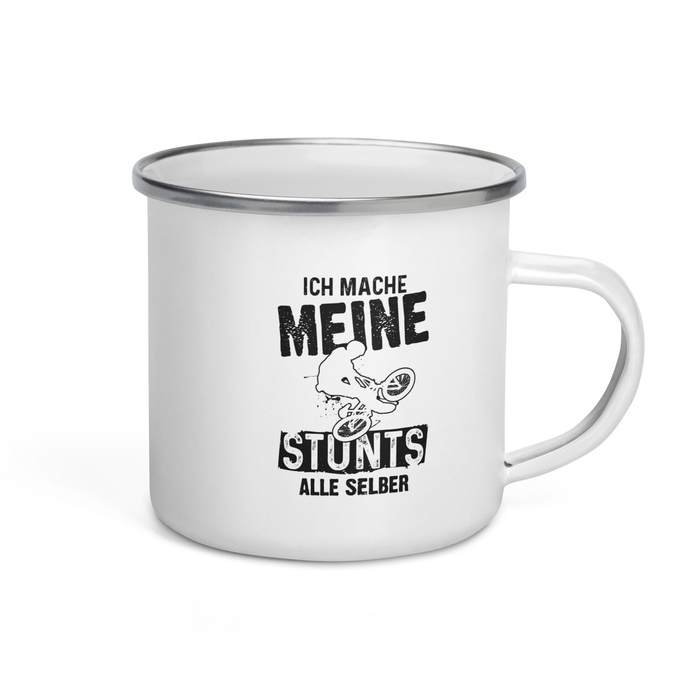 Ich Mache Meine Stunts Alle Selbst - Emaille Tasse mountainbike Default Title