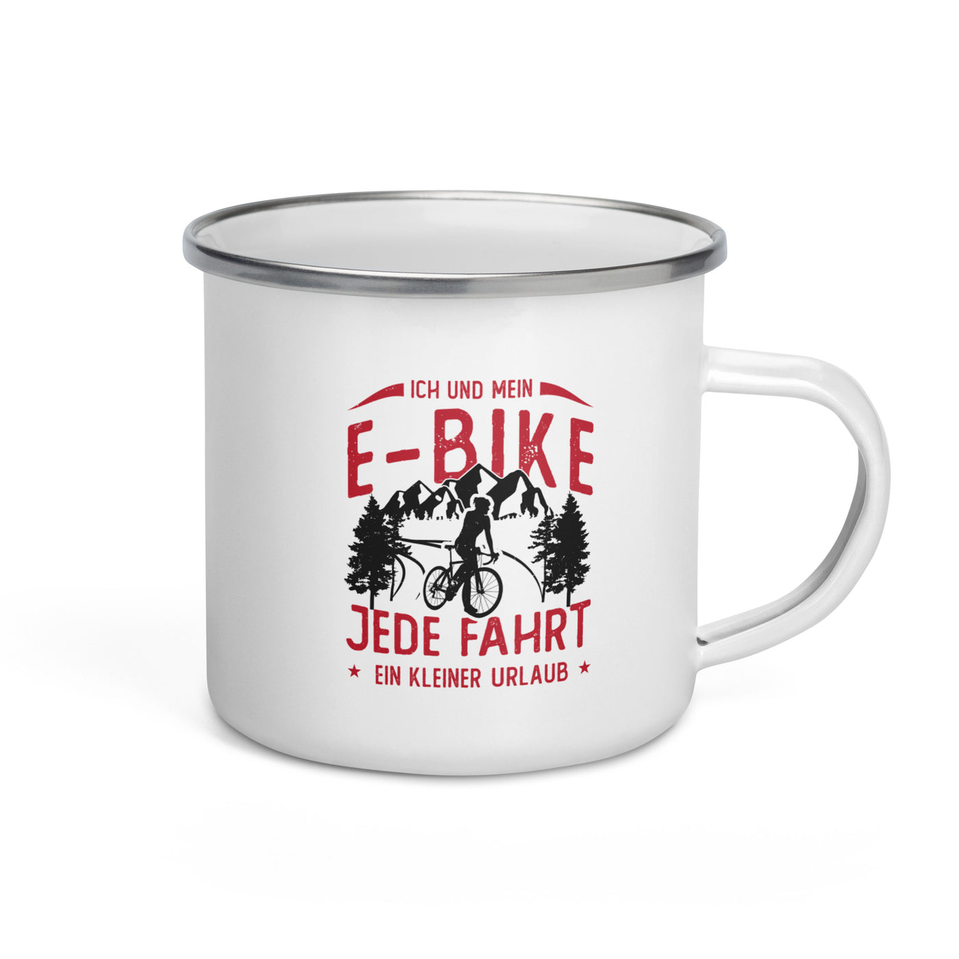 Ich & Mein E-Bike, Jede Fahrt Ein Urlaub - Emaille Tasse e-bike Default Title