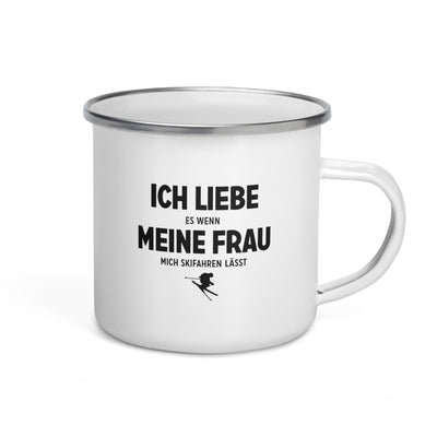 Ich Liebe Es Wenn Meine Frau Mich Skifahren Lasst - Emaille Tasse ski Default Title