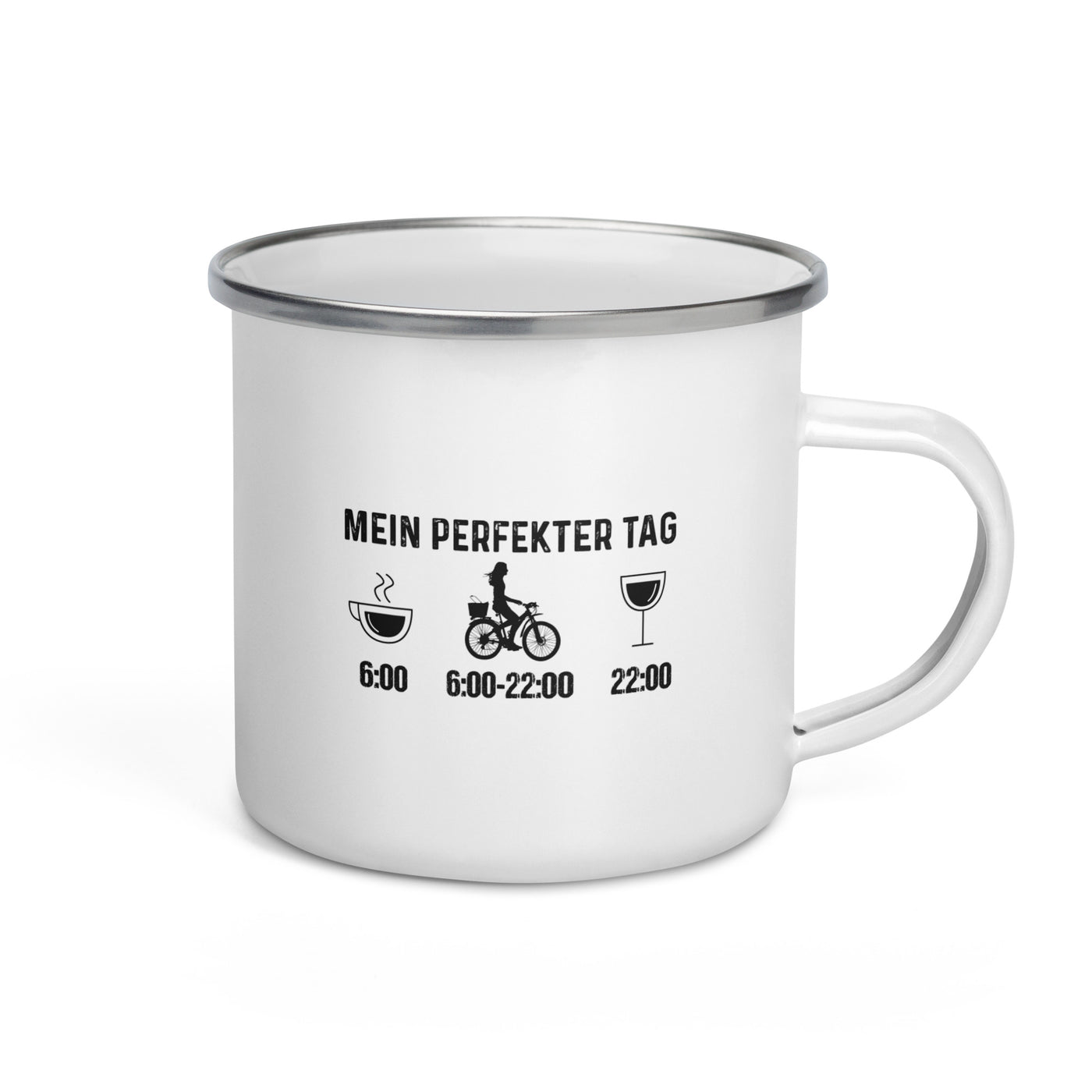 Mein Perfekter Tag 2 - Emaille Tasse fahrrad Default Title