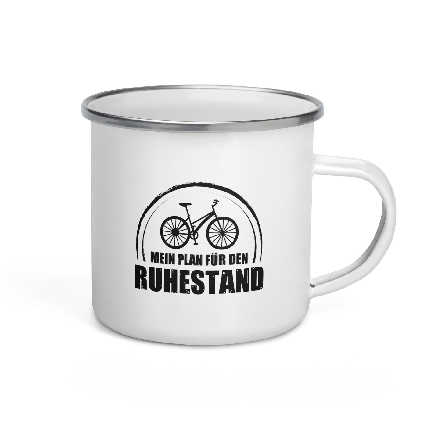 Mein Plan Fur Den Ruhestand - Emaille Tasse fahrrad Default Title