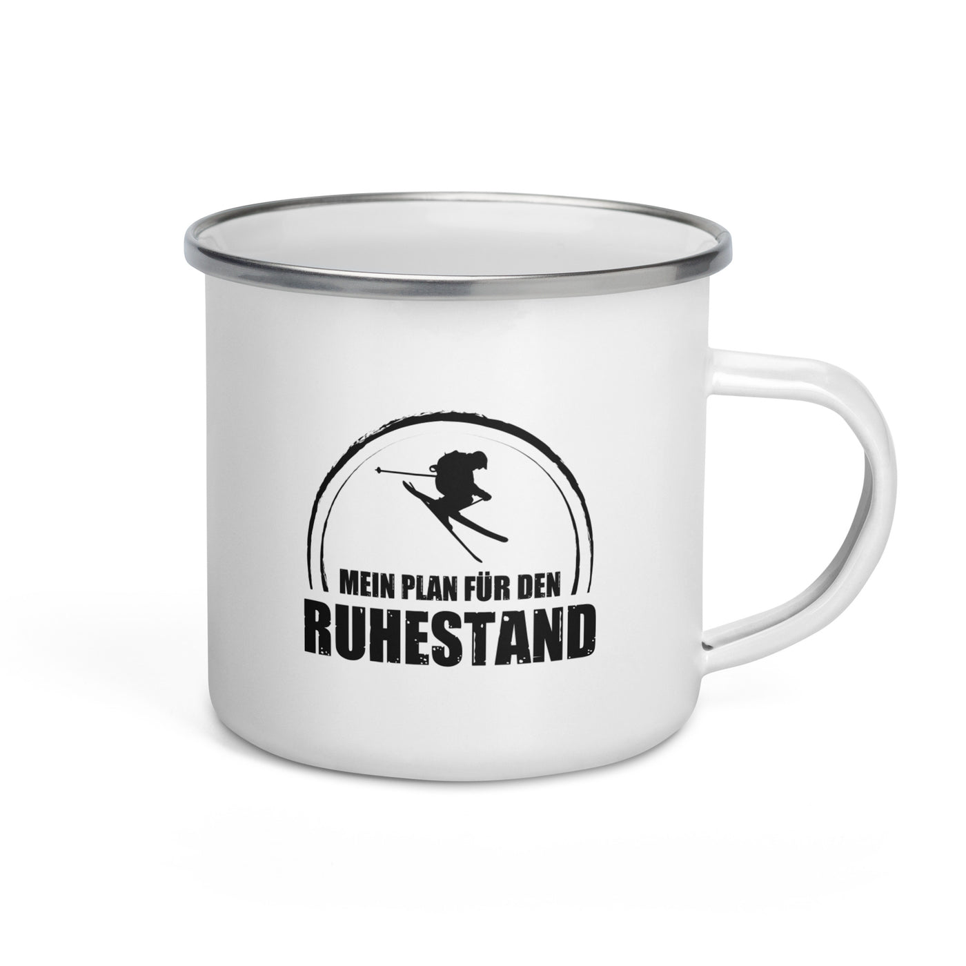 Mein Plan Fur Den Ruhestand - Emaille Tasse ski Default Title