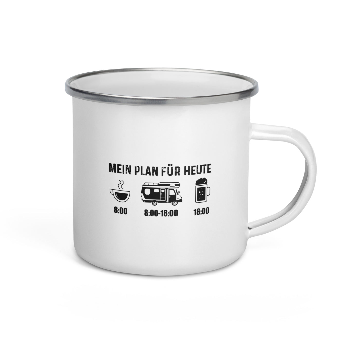 Mein Plan Für Heute - Emaille Tasse camping Default Title